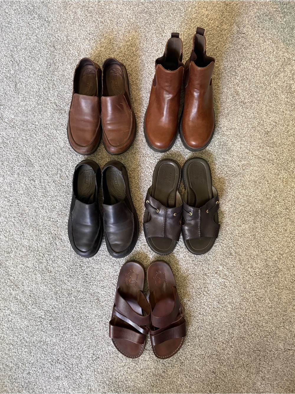 Set of Jerusalem Sandals, Born, Soda, and Sperry Shoes SZ11